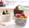 35823 hand-held basket, supermarket household storage basket, cosmetic frame, new wine basket, plastic blue details Picture